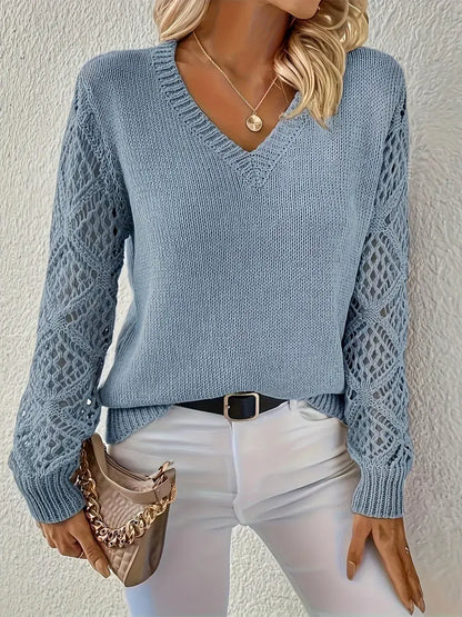 Figure-Flattering V-Neck Jumper