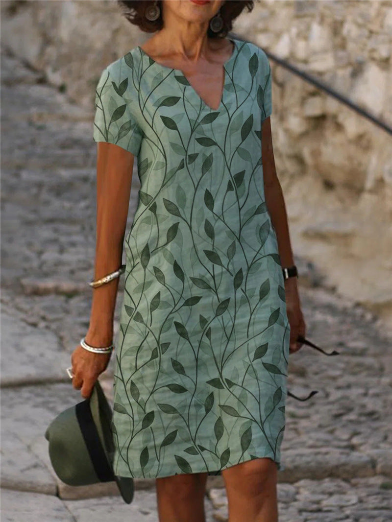 Elegant Fit V-Neck Dress