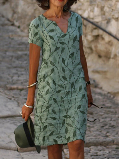 Elegant Fit V-Neck Dress