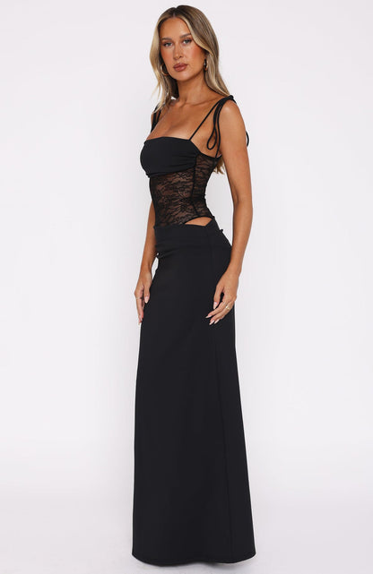 Lemon Elegance Maxi Dress