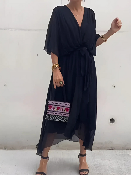 Effortless Elegance Wrap Midi Dress
