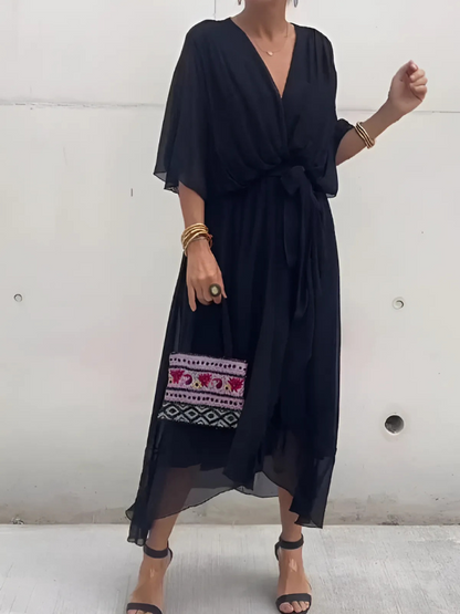 Effortless Elegance Wrap Midi Dress