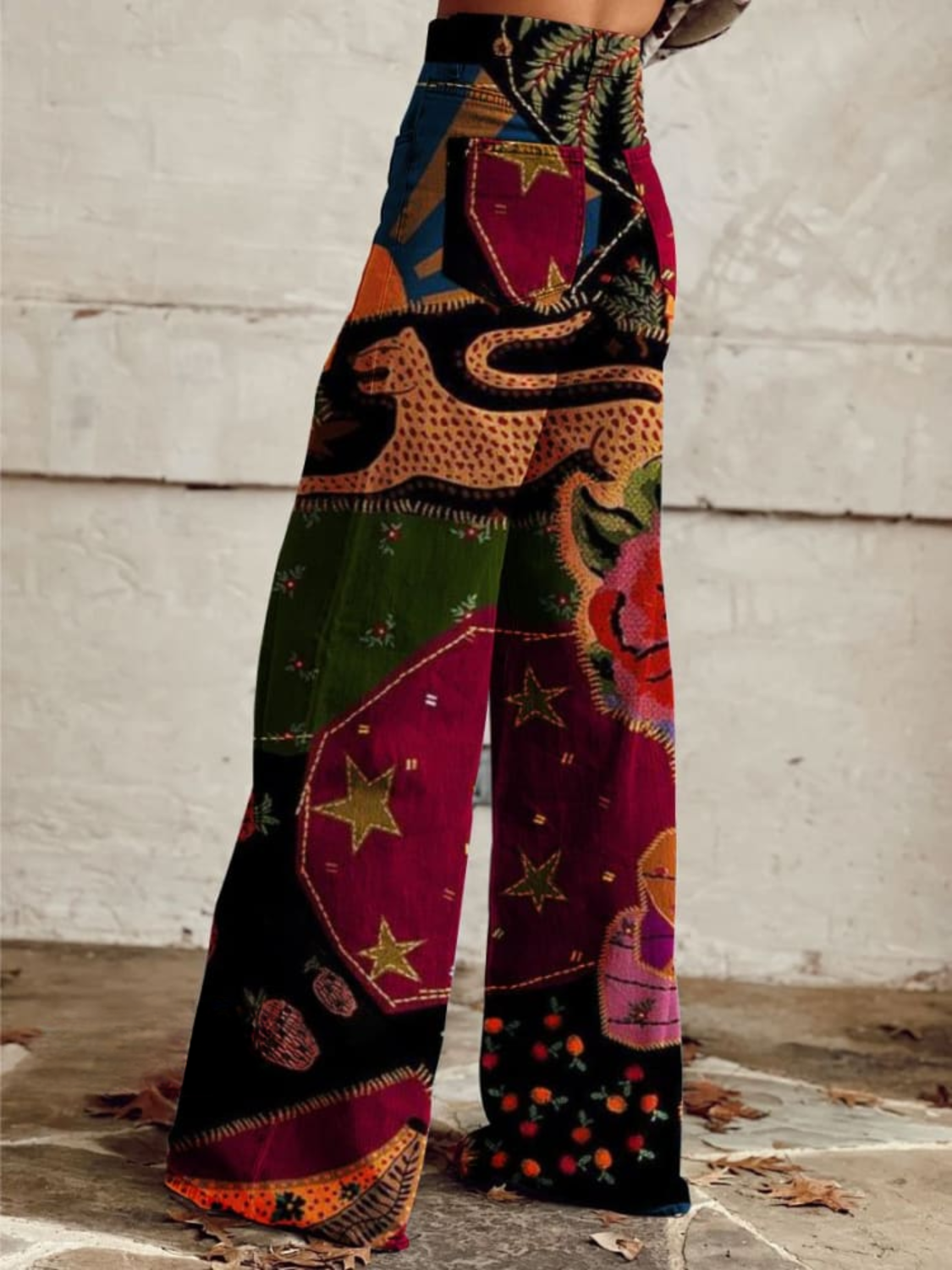 Vintage-Chic Wide-Leg Pants