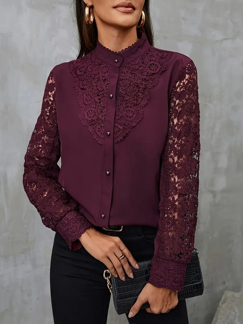Easy-Care Lace Blouse