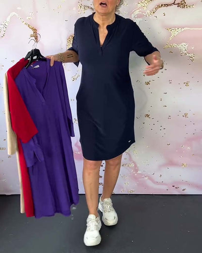 Eco-Soft V-Neck Dress
