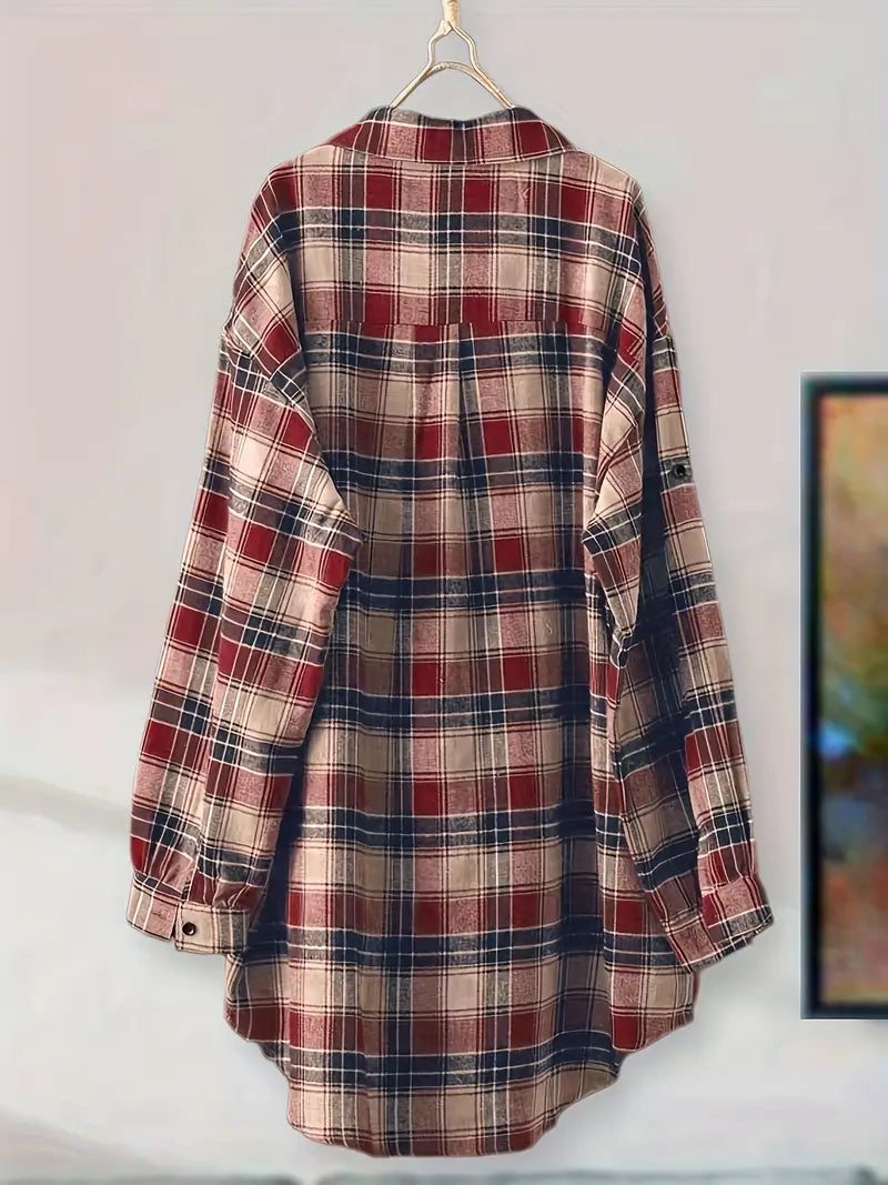 Flattering Checked Blouse