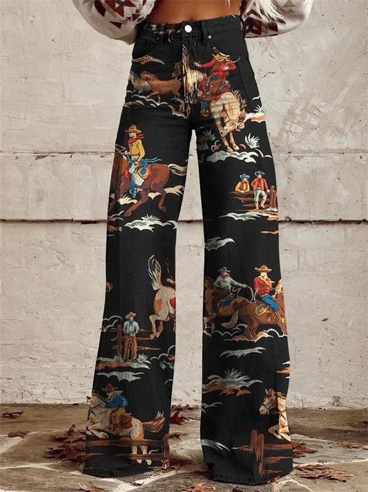 Vintage-Chic Wide-Leg Pants
