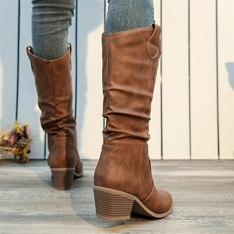 Stable-Step Block-Heel Boots