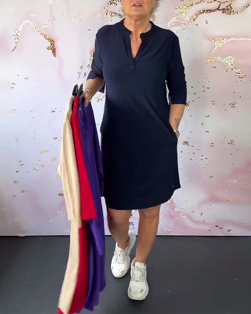 Eco-Soft V-Neck Dress