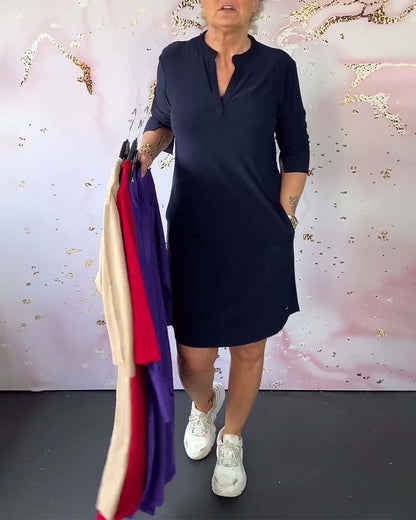 Eco-Soft V-Neck Dress
