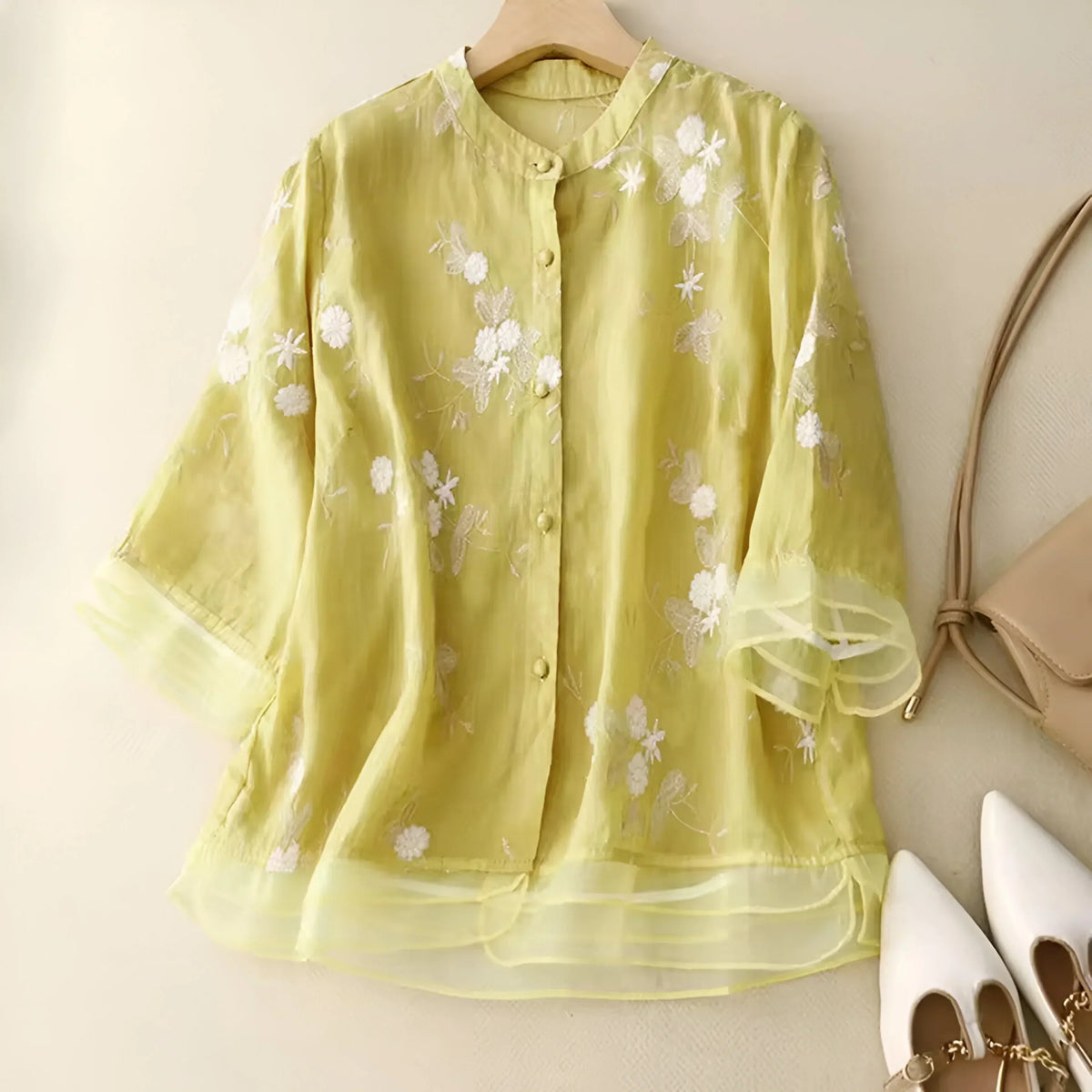 Embroidered Elegance Cotton Top