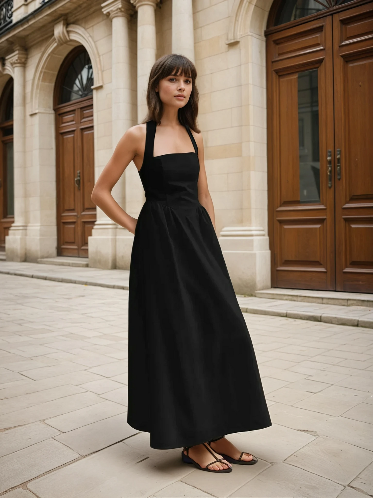 Cooling Halter Maxi Dress