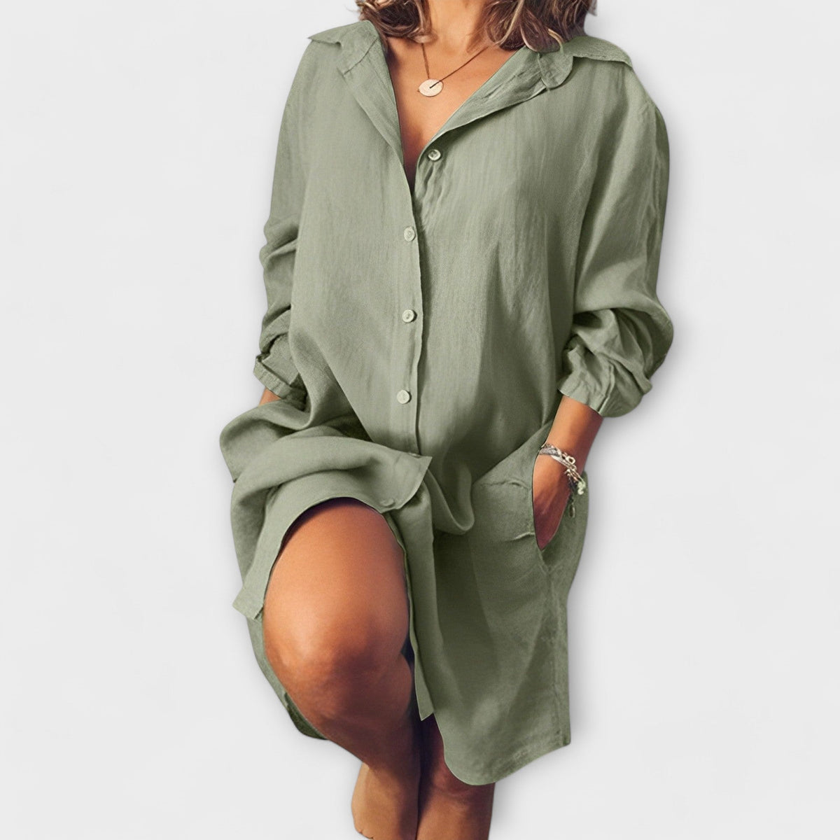 Elegant Comfort Linen Blouse