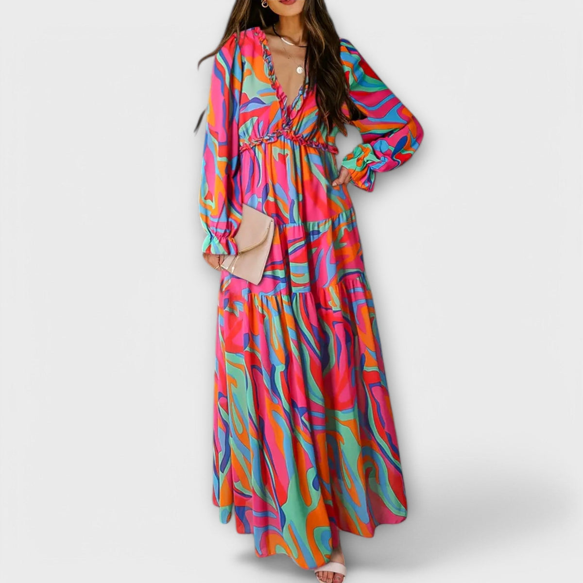 Elegant Floral Maxi Dress