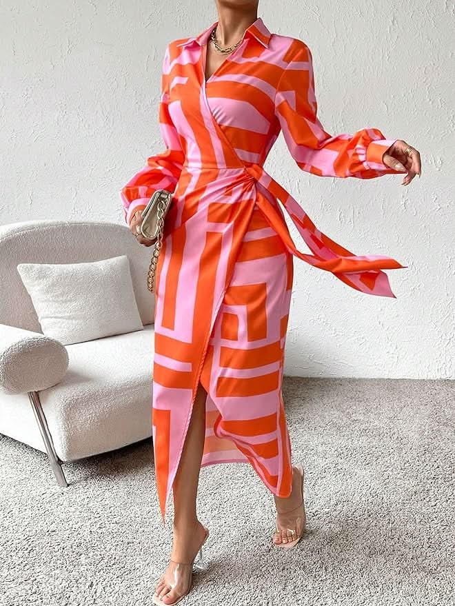 Confident Curve-Enhancing Wrap Dress