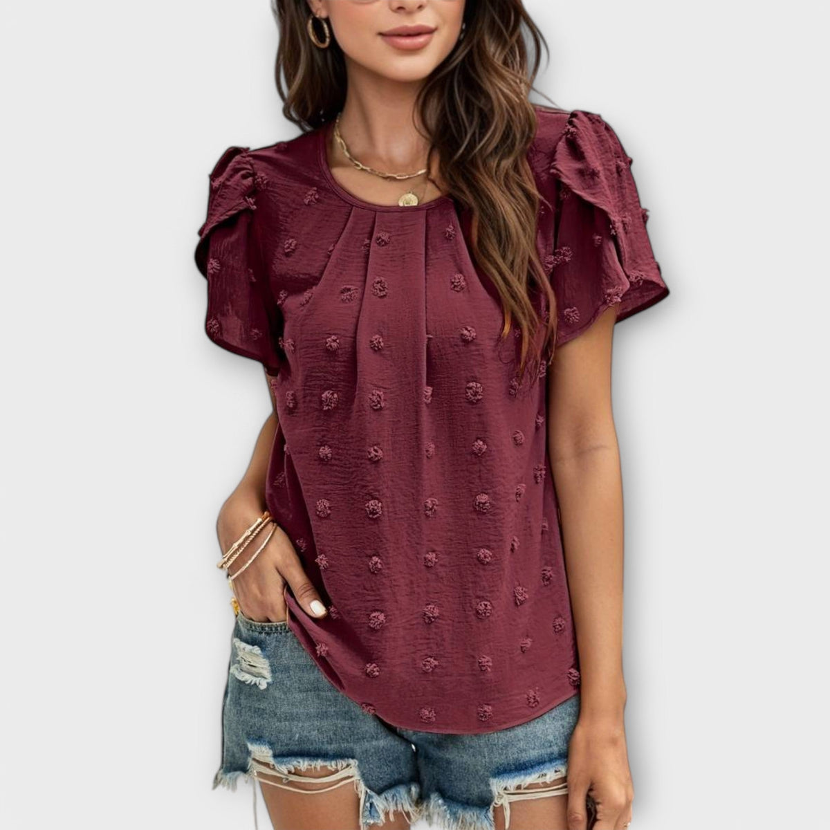 Swiss Dot Graceful Blouse