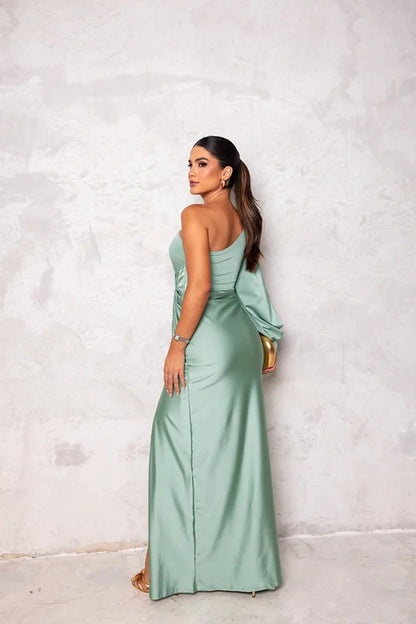 Elegant Satin Maxi for Radiant Nights