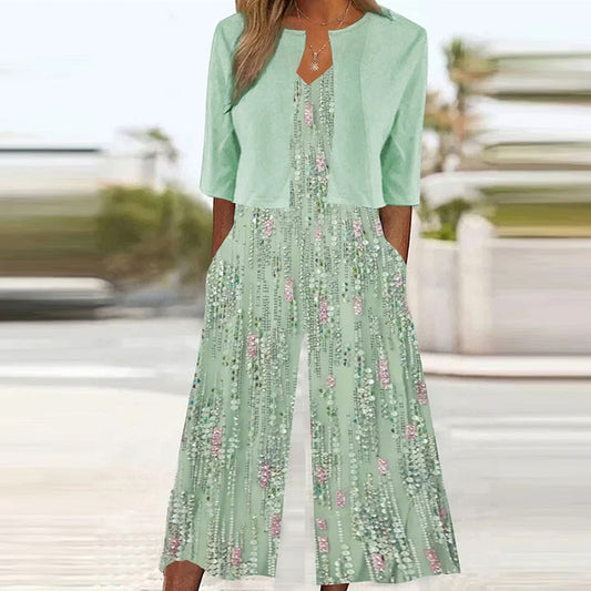 Sculpting V-Neck Jacket Set