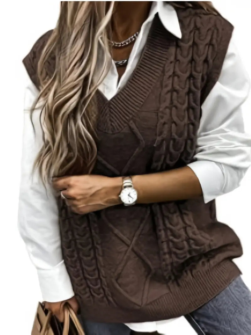 Figure-Flattering V-Neck Jumper