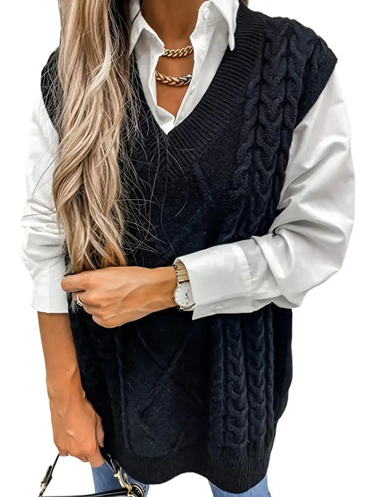 Figure-Flattering V-Neck Jumper