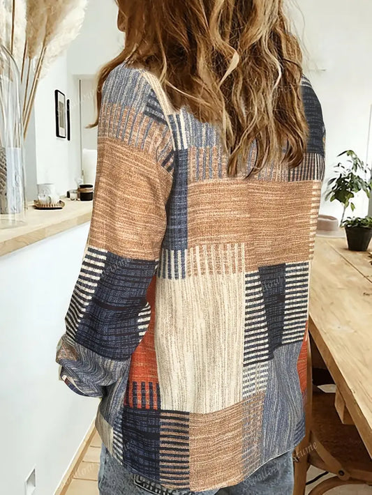 Easy-Care Striped Blouse