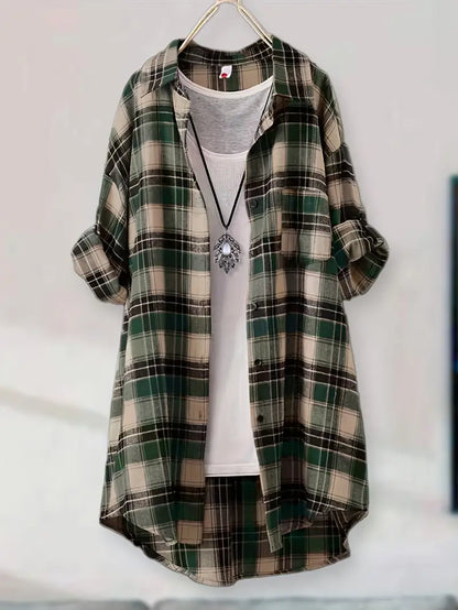 Flattering Checked Blouse