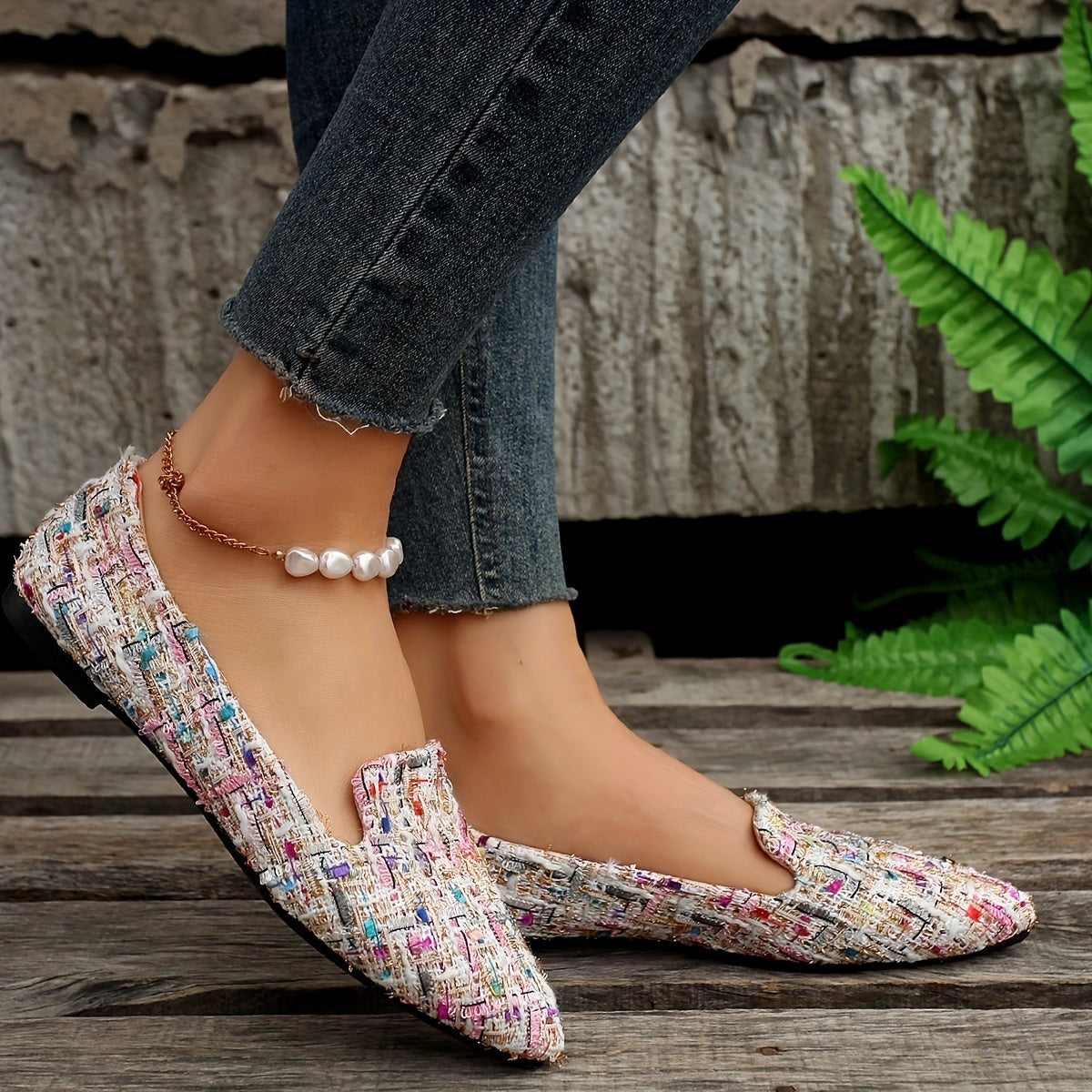 Easy-Care Plaid Flats
