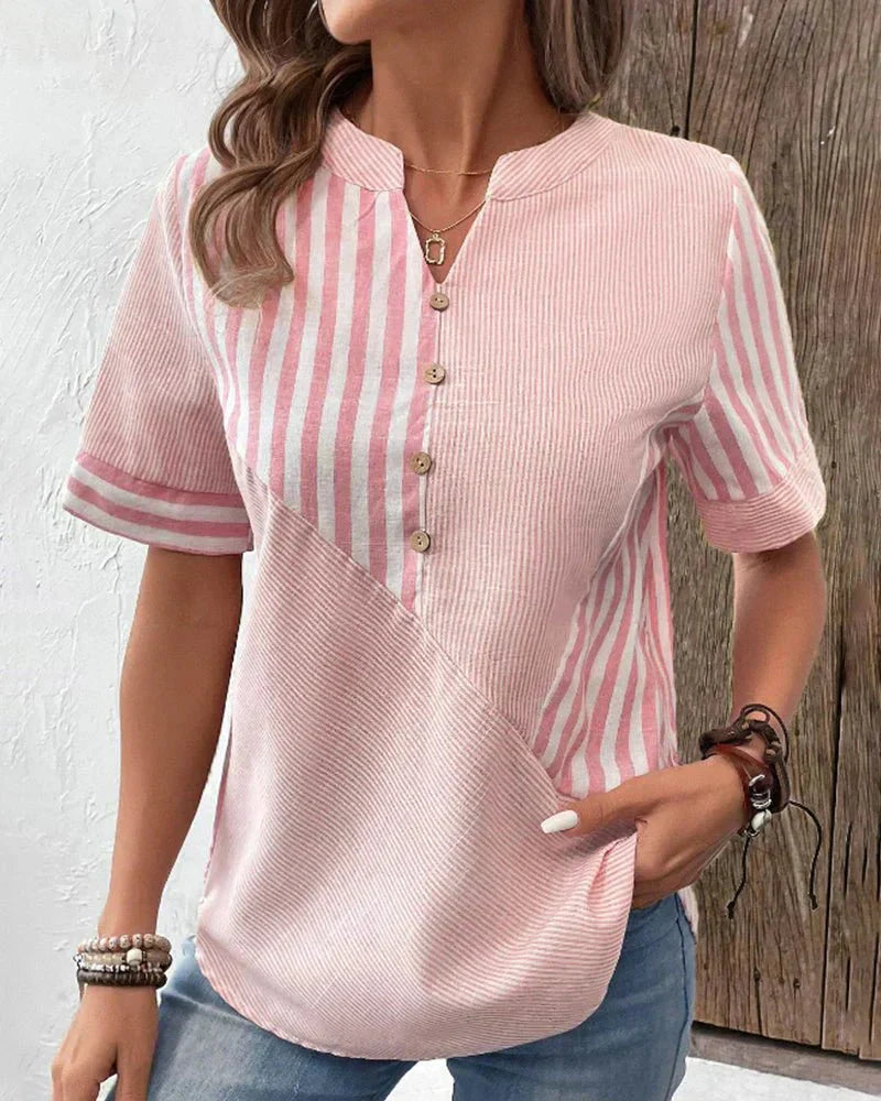 Soft-Comfort Striped Blouse