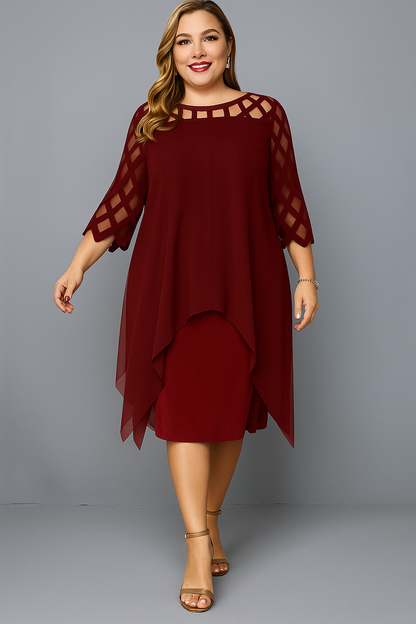 Graceful Lace Midi Dress
