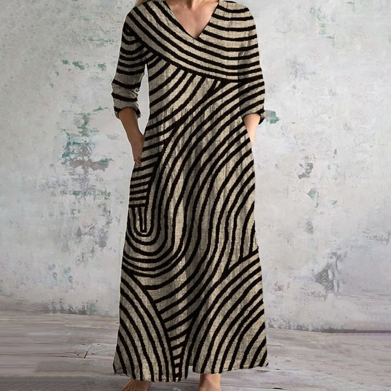 Vintage-Style Striped Dress