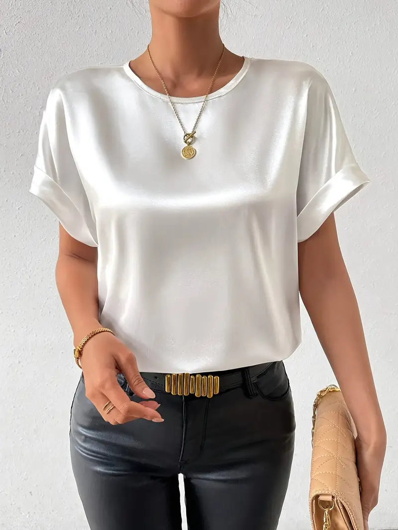 Crease-Resist Batwing Blouse