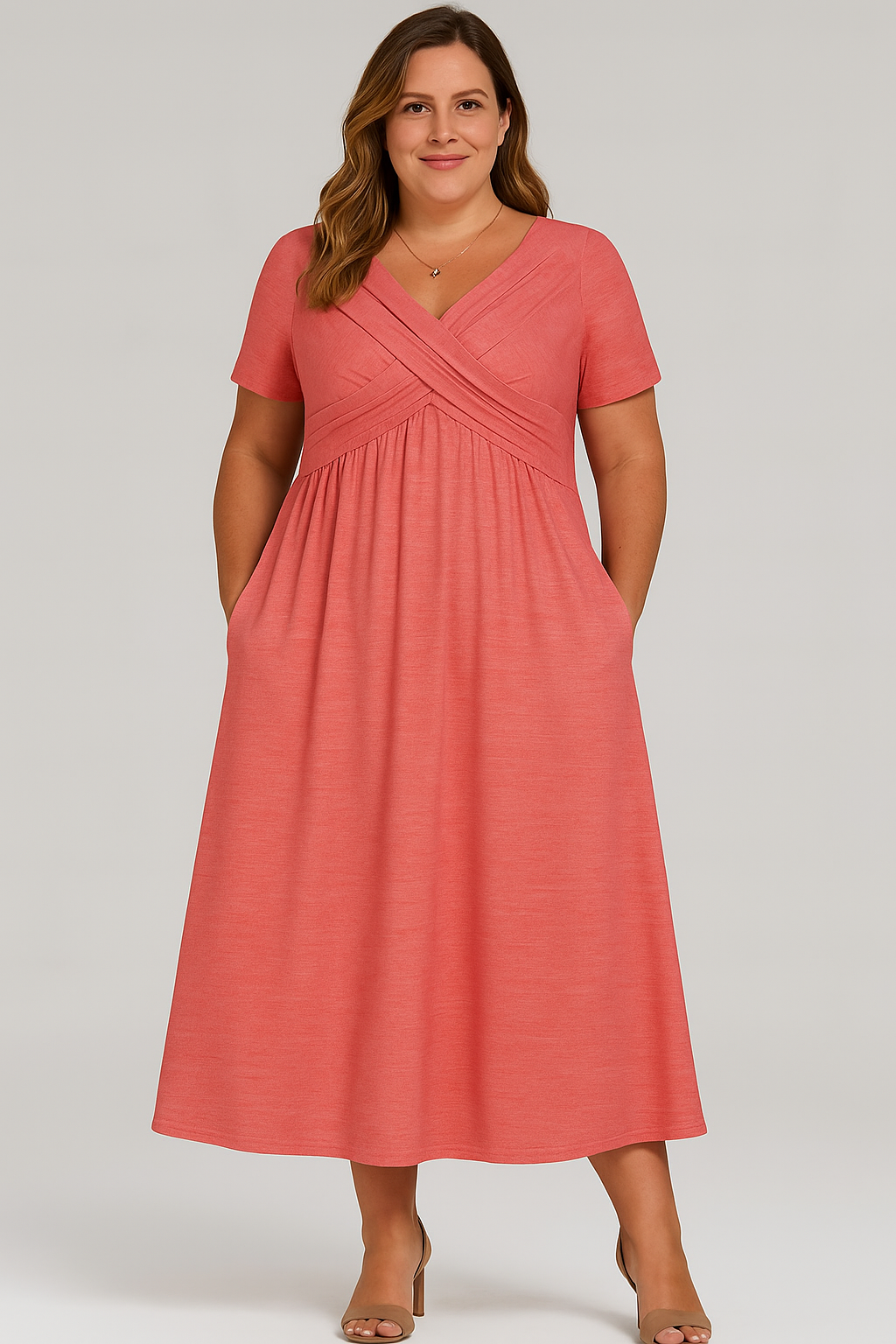 Elegant-Flare Midi Dress