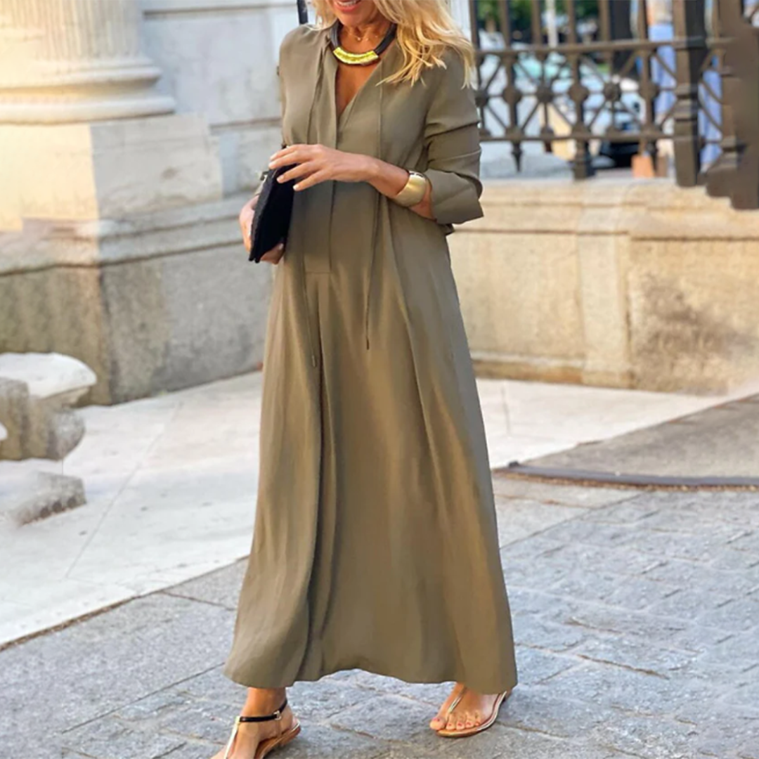 Elegant Silhouette Maxi Dress