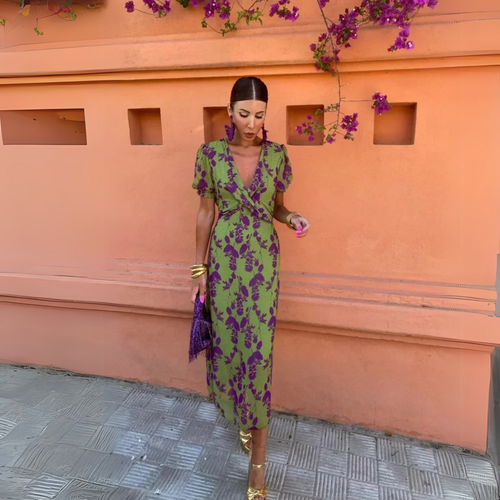 Feminine Floral Midi Dress