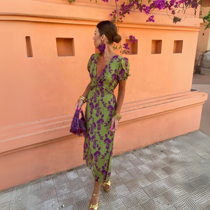 Feminine Floral Midi Dress
