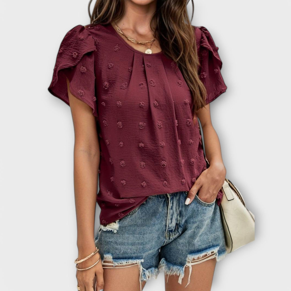 Swiss Dot Graceful Blouse
