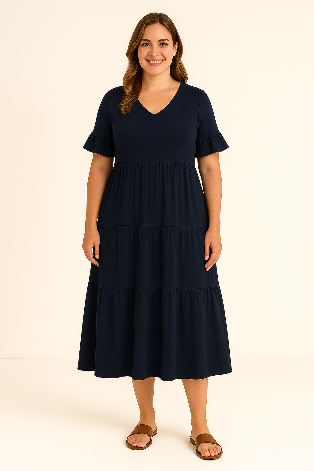V-Neck Flowy Dress