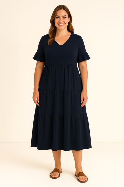 V-Neck Flowy Dress