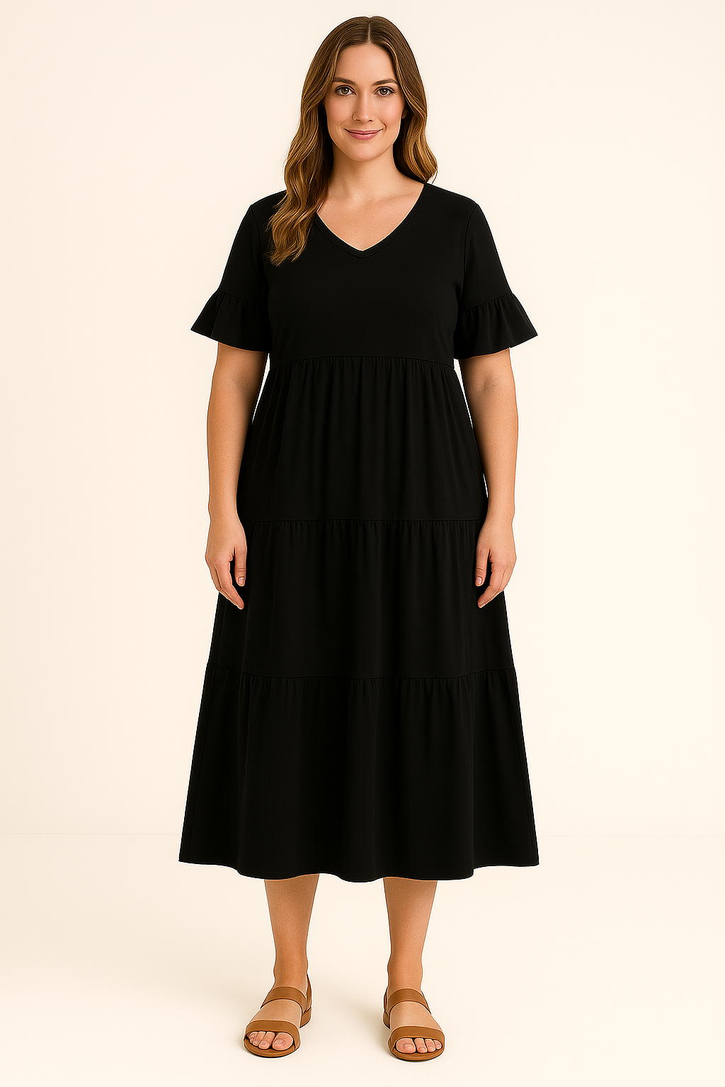 V-Neck Flowy Dress