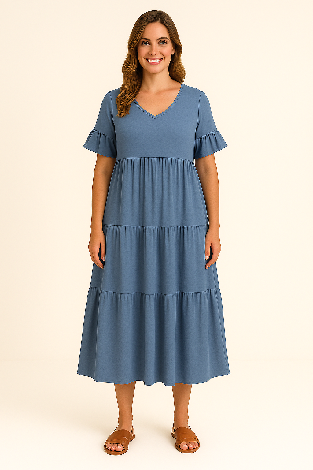 V-Neck Flowy Dress