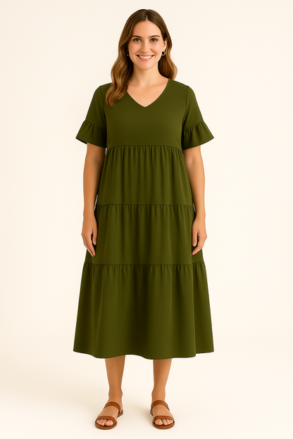 V-Neck Flowy Dress