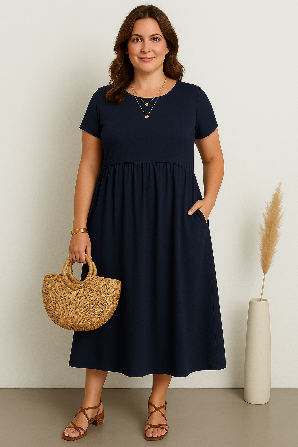 Soft-Green Comfort Dress