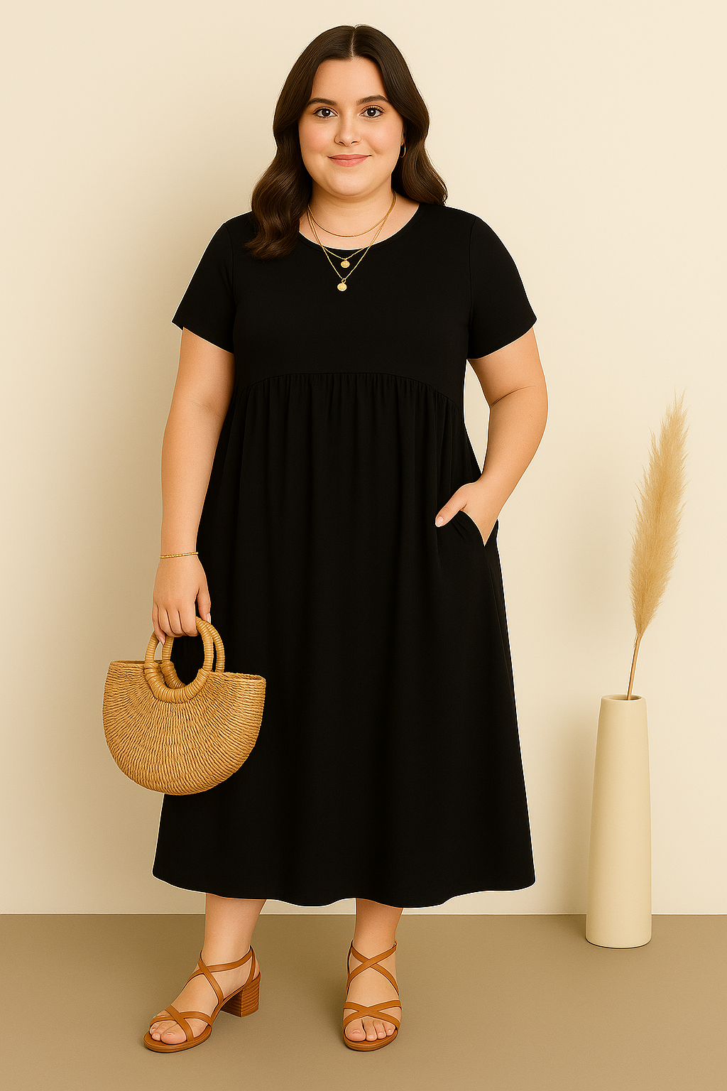 Soft-Green Comfort Dress