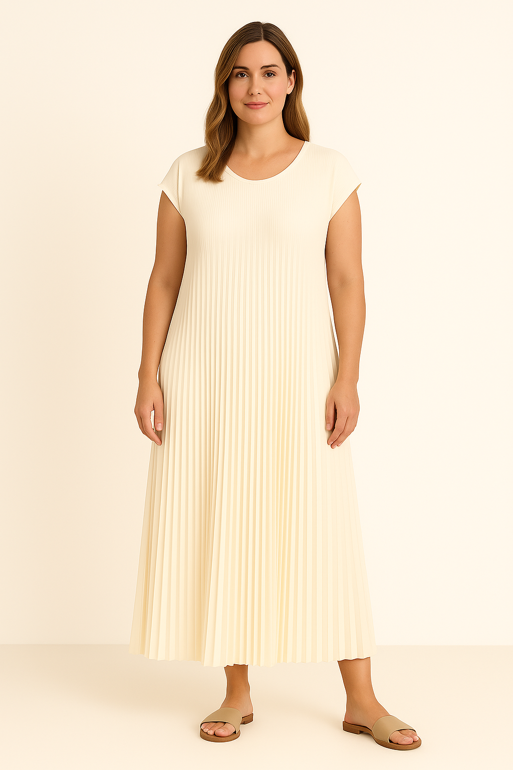 Flowy Pleated Maxi Dress