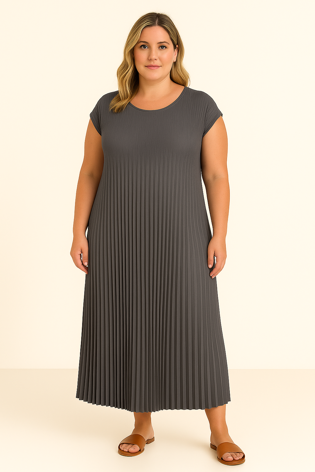 Flowy Pleated Maxi Dress