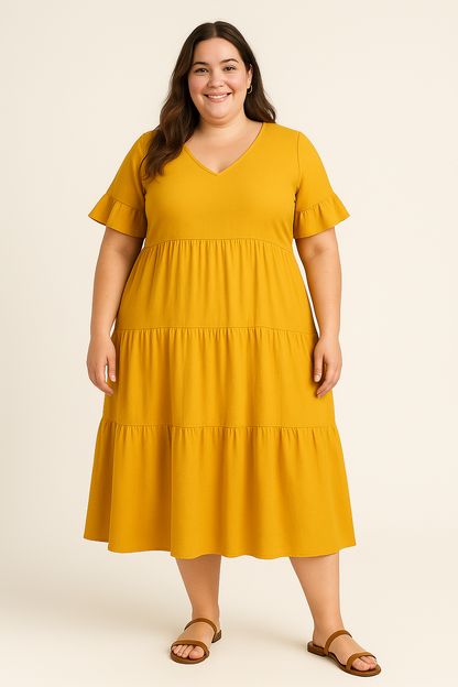 V-Neck Flowy Dress