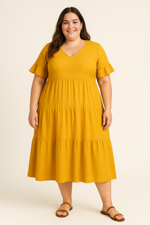 V-Neck Flowy Dress