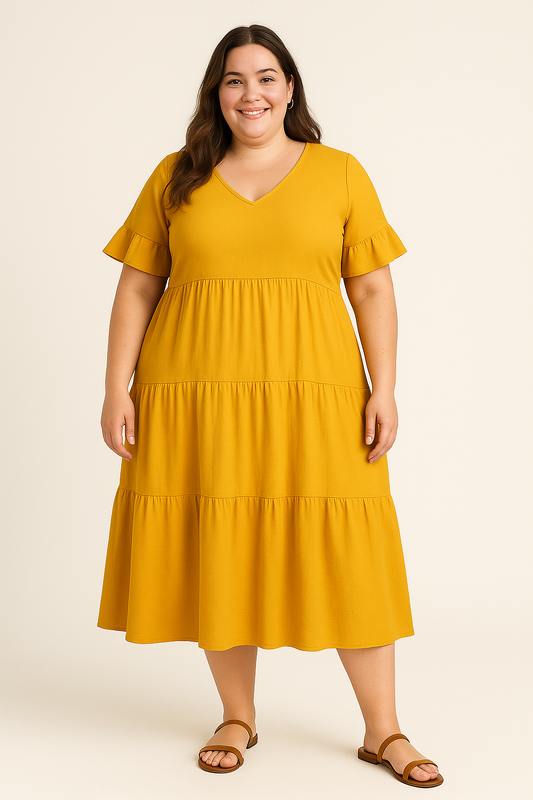 V-Neck Flowy Dress