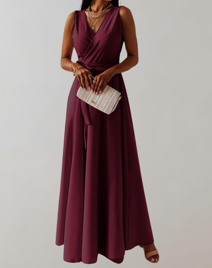 Elegant Belted Maxi Dress