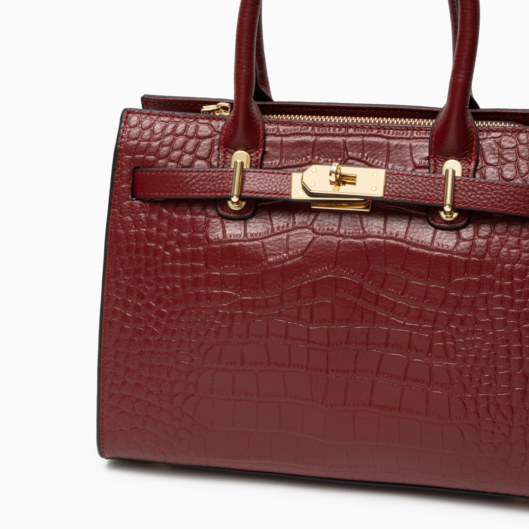 Day-to-Night Leather Handbag